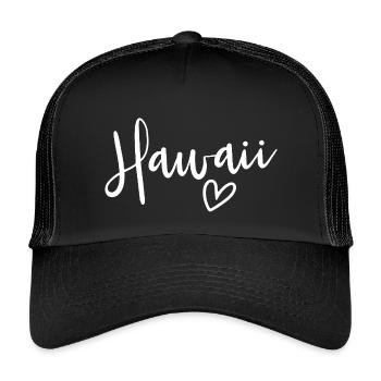 Les femmes de Hawaii Heart Love Hawaii - Casquette trucker enfant - noir/noir - Devant