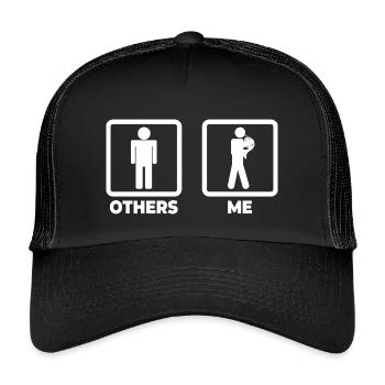 Bonhomme bâton Hornist - Casquette trucker enfant - noir/noir - Devant