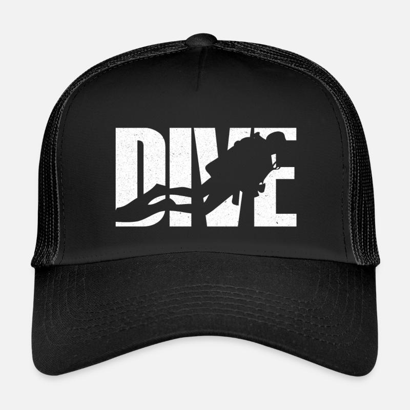 Plongeur - Casquette trucker enfant - noir/noir