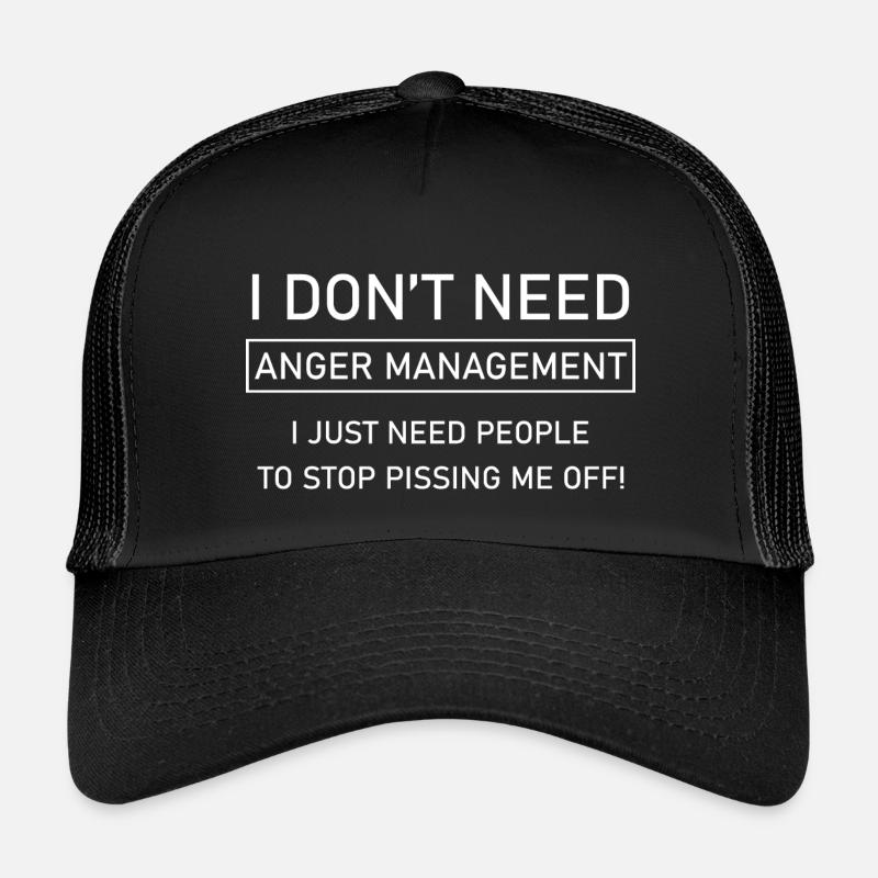 Ich brauche keine Wutbewältigung - Kinder Trucker-Cap - Schwarz/Schwarz