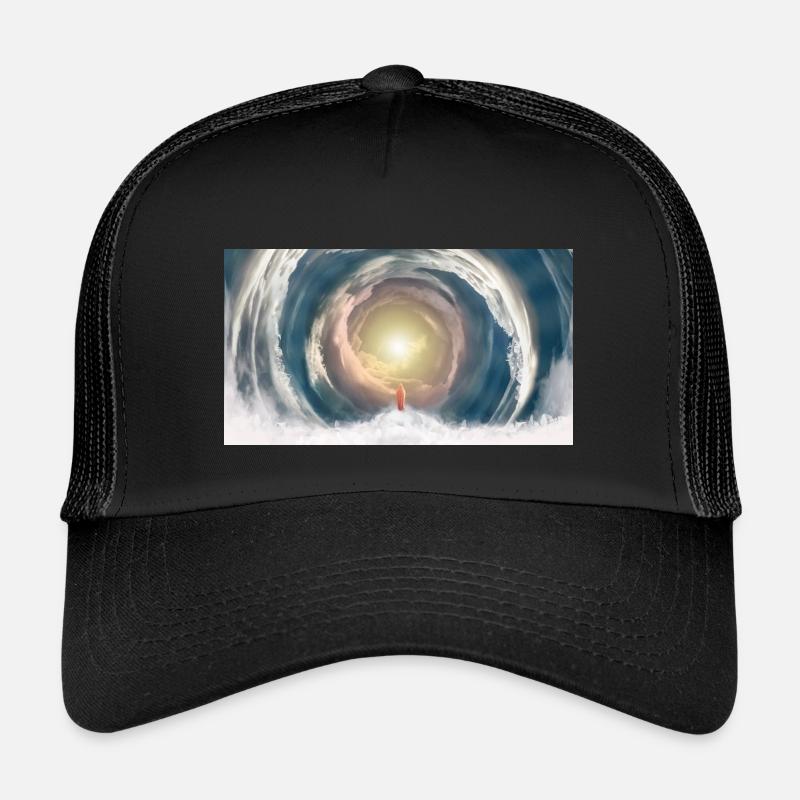 Himmlischer Lichtstrahl - Kinder Trucker-Cap - Schwarz/Schwarz