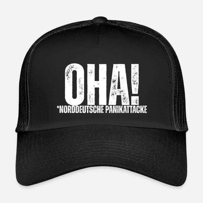 OHA! Norddeutsche Panikattacke - Kinder Trucker-Cap - Schwarz/Schwarz
