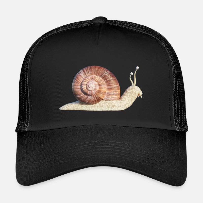 snail - Kids’ Trucker Cap - black/black