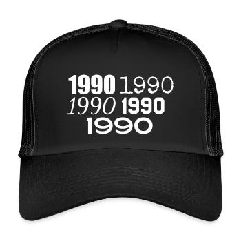 1990 - Kids’ Trucker Cap - black/black - Front