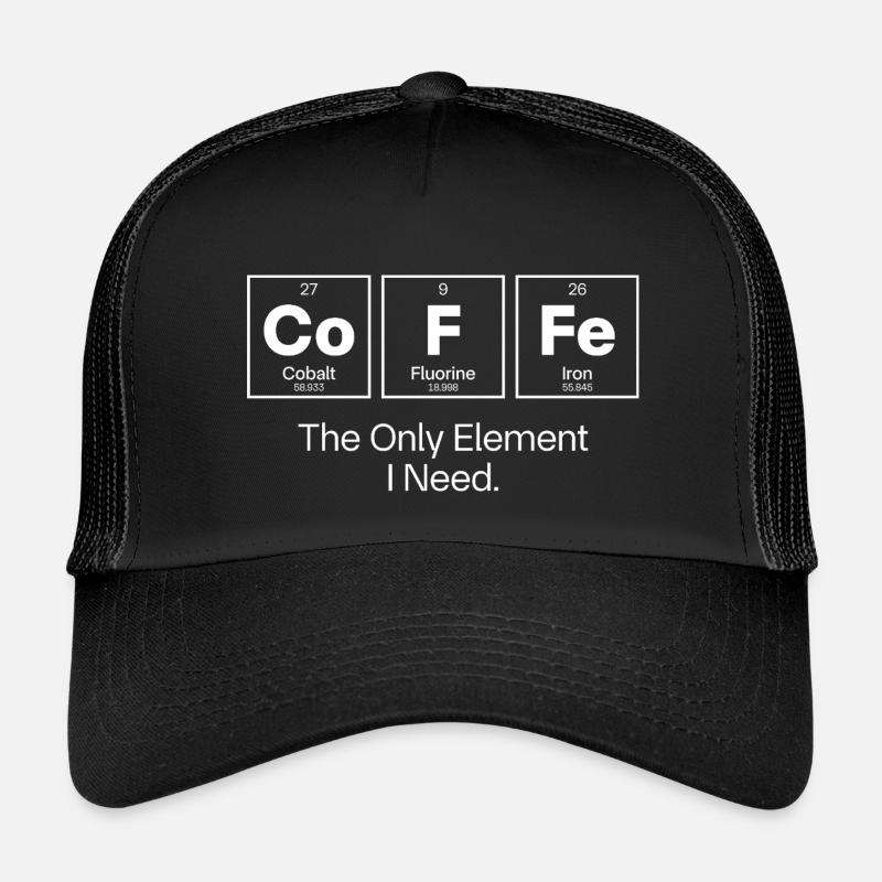 Kaffee ist das einzige Element, das ich brauche - Kinder Trucker-Cap - Schwarz/Schwarz
