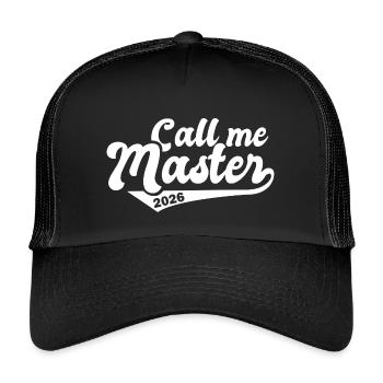Master 2026 Abschluss Promotion Sponsion - Kinder Trucker-Cap - Schwarz/Schwarz - Vorne