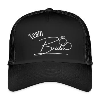 Team Bride - Kids’ Trucker Cap - black/black - Front