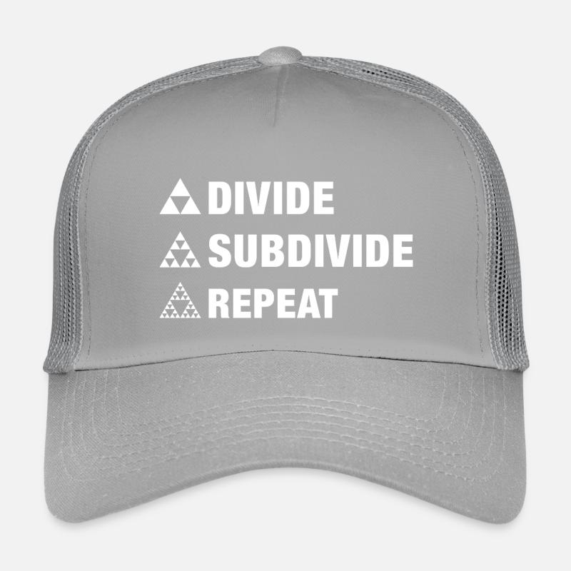 triangle fractal geometry divide subdivide repeat Kids’ Trucker Cap