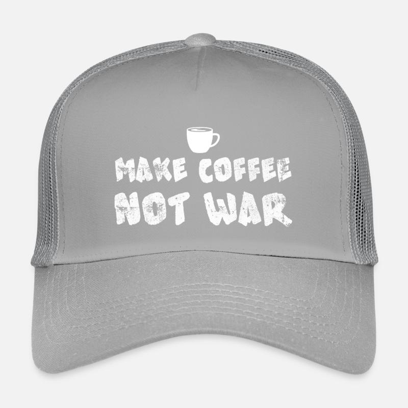 UMake Coffee Not War Funny Coffee Design Casquette trucker enfant