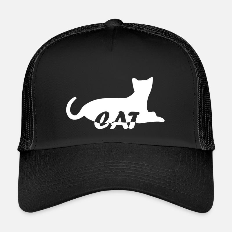 chat chat chat chat chat chatte minette chatte chatte minette - Casquette trucker enfant - noir/noir