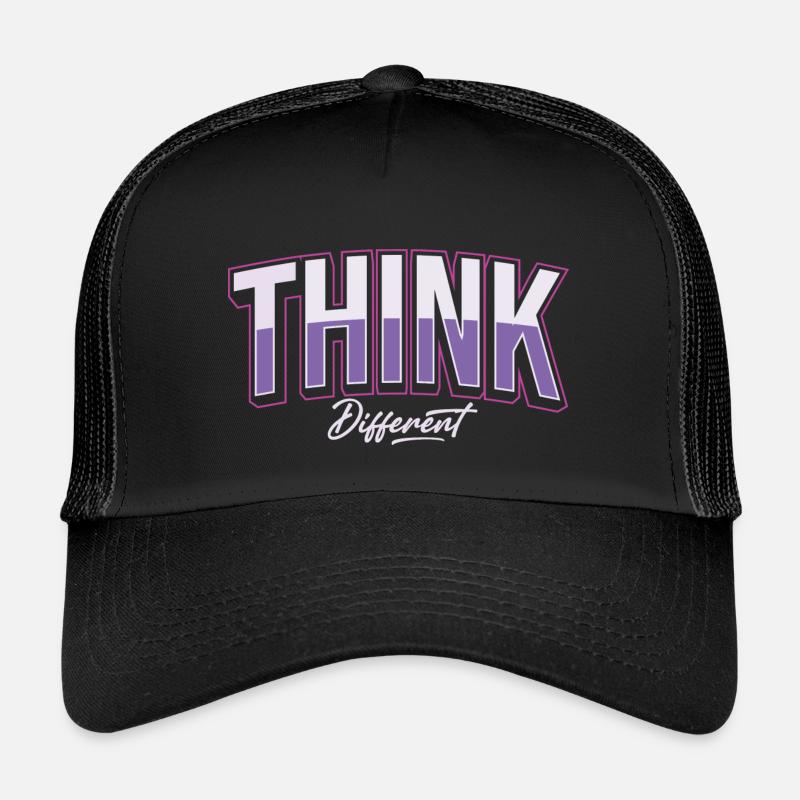 Denke anders - Kinder Trucker-Cap - Schwarz/Schwarz