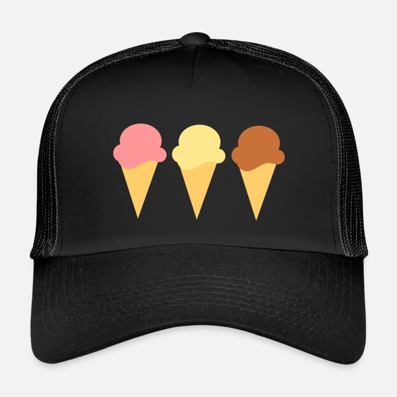 crème glacée crème glacée fraise glace vanille crème glacée chocolat glace Casquette trucker enfant