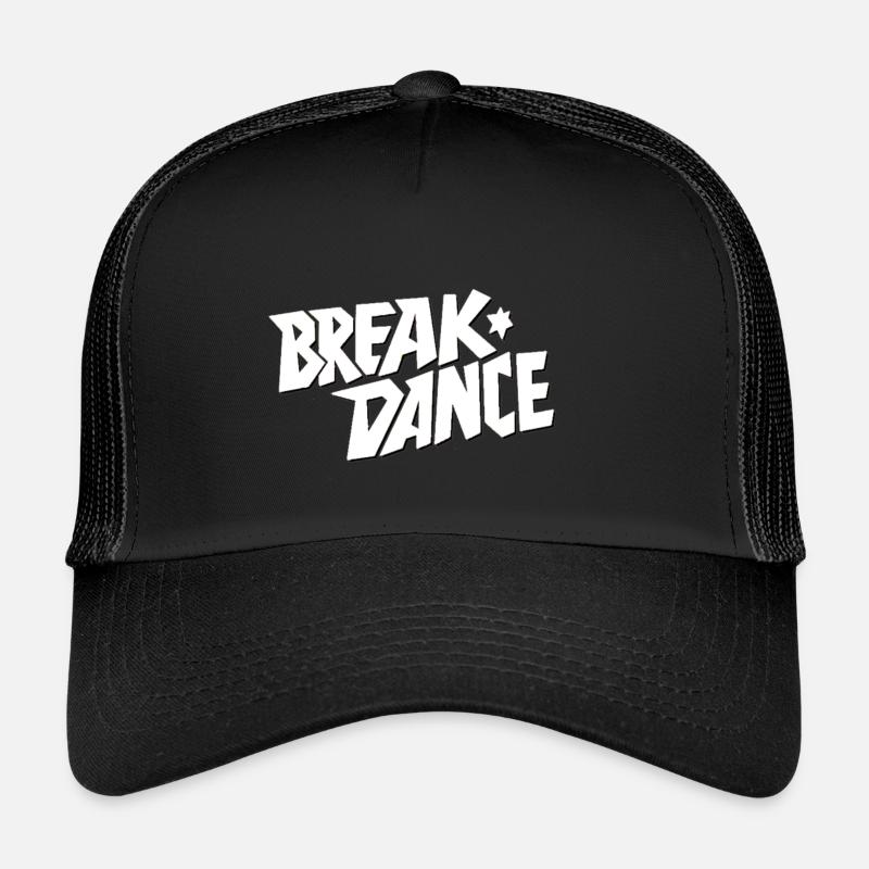 Tanzstil Breakdance Schriftzug - Kinder Trucker-Cap - Schwarz/Schwarz