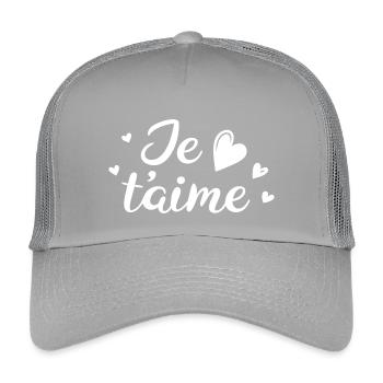 Ich liebe dich - Kinder Trucker-Cap - Hellgrau - Vorne