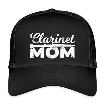 Clarinet player Mom - Kids’ Trucker Cap - black/black - Front
