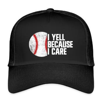Ich schreie, weil es mir wichtig ist, Baseball-Elt - Kinder Trucker-Cap - Schwarz/Schwarz - Vorne