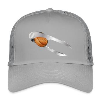 Noyer dans un casse-noisette – motif classique de Noël - Casquette trucker enfant - gris clair - Devant