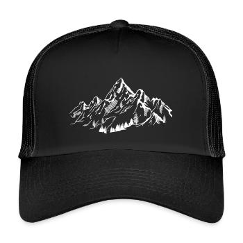 Gebirge - Kinder Trucker-Cap - Schwarz/Schwarz - Vorne
