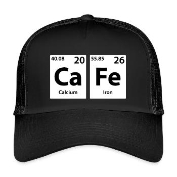 Tableau périodique de la chimie CaFe - Casquette trucker enfant - noir/noir - Devant