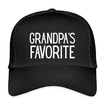Opas Lieblingshemd für das Enkelkind - Kinder Trucker-Cap - Schwarz/Schwarz - Vorne