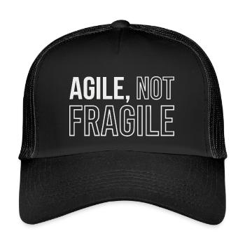 Développement Agile, Sweat à capuche Scrum Coach - Casquette trucker enfant - noir/noir - Devant