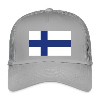 Finnland National Flagge - Kinder Trucker-Cap - Hellgrau - Vorne