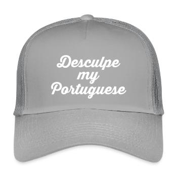 PORTUGAL Langue portugaise - Casquette trucker enfant - gris clair - Devant