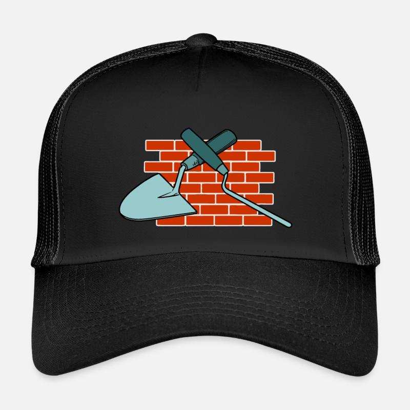 Wand Ein gemeinsamer Nagel und Kelle - Kinder Trucker-Cap - Schwarz/Schwarz