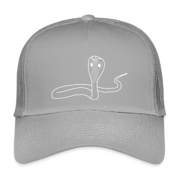 Kobra lineart - Kinder Trucker-Cap - Hellgrau - Vorne