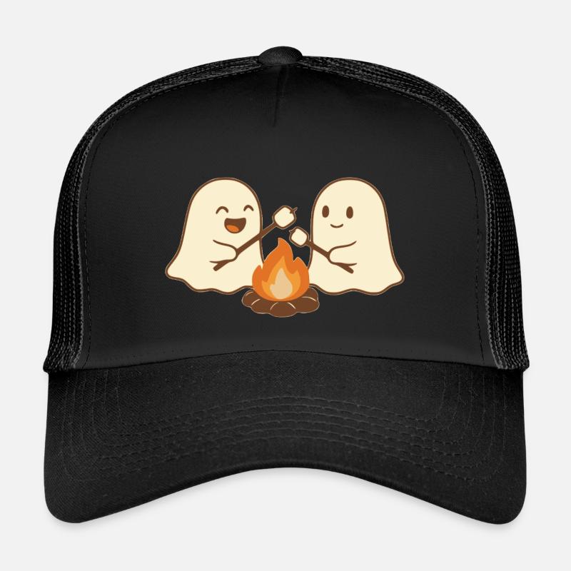 Ghost Fire Camp Halloween Kids’ Trucker Cap