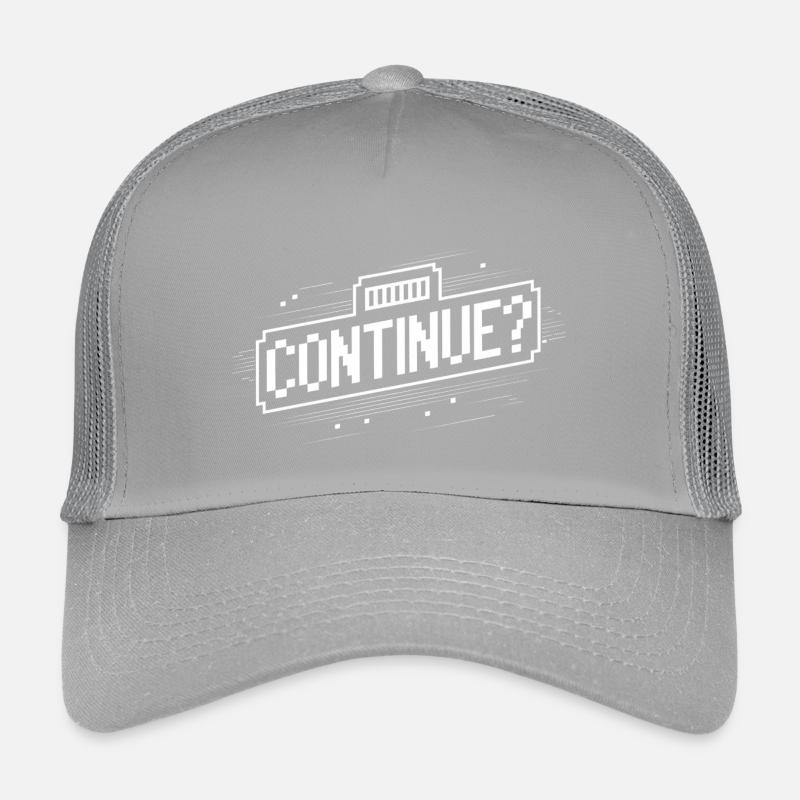 Continue Pixel Retro Gamer Startbildschirm Kinder Trucker-Cap