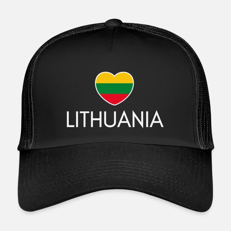 I love Lithuania, Lithuanian pride - Kids’ Trucker Cap - black/black