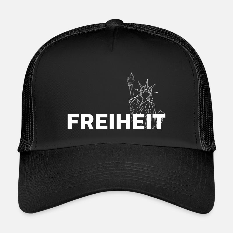 Freiheit - Kinder Trucker-Cap - Schwarz/Schwarz