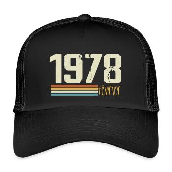 February 1978 - February 1978 Anniversary 1978 - Kids’ Trucker Cap - black/black - Front