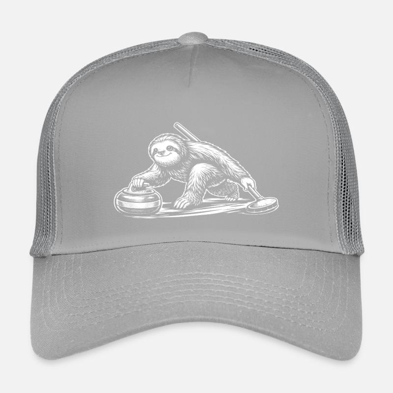 Sloth Curling Curler Wintersport-Humor Kinder Trucker-Cap