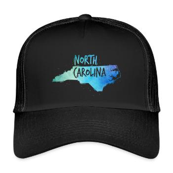 North Carolina - Kinder Trucker-Cap - Schwarz/Schwarz - Vorne