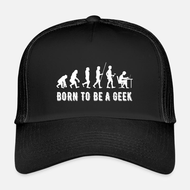 Né Geek: Évolution Tech - Kids’ Trucker Cap - black/black