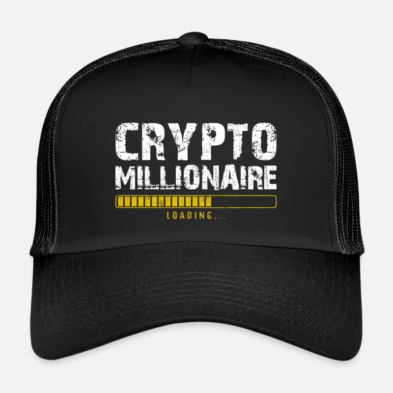 Krypto-Millionär - Kinder Trucker-Cap - Schwarz/Schwarz