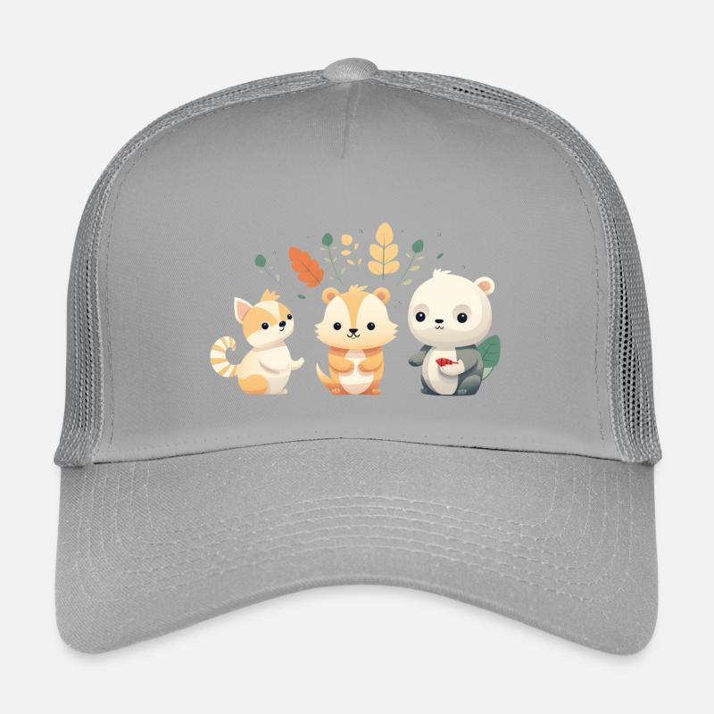 Cute Forest Friends Illustration Kids’ Trucker Cap