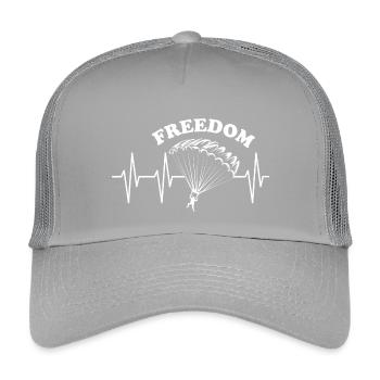 Freedom parachute freedom free icon heartbeat - Kids’ Trucker Cap - light grey - Front