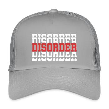 T-Shirt Disorder Stacked Text Gift T-Shirt - Kids’ Trucker Cap - light grey - Front
