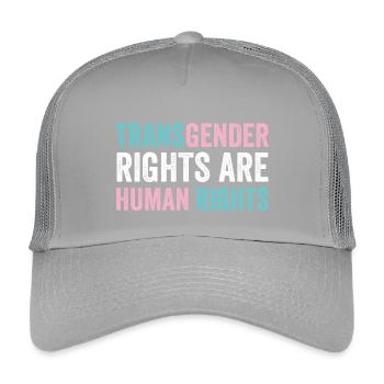 Mois de la fierté LGBTQ - Les droits des transgenres sont humains - Casquette trucker enfant - gris clair - Devant