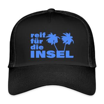 REIF FÜR DIE INSEL - Kinder Trucker-Cap - Schwarz/Schwarz - Vorne