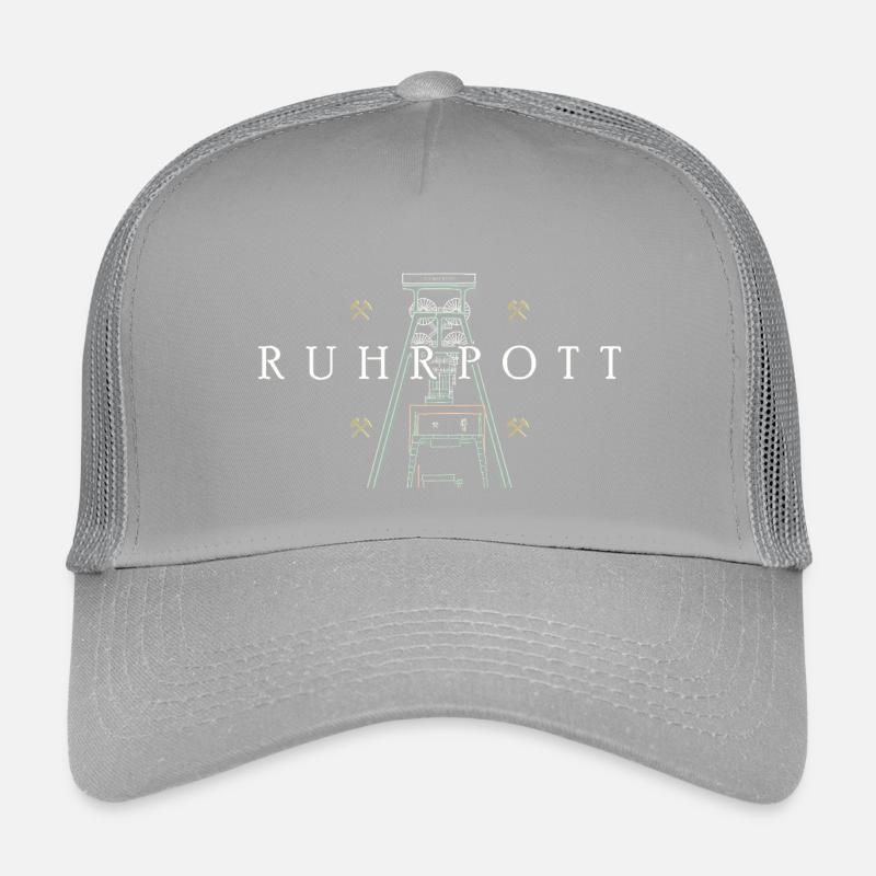 Ruhrpott, dessin à la main de la tour de la mine Prosper-Haniel Casquette trucker enfant