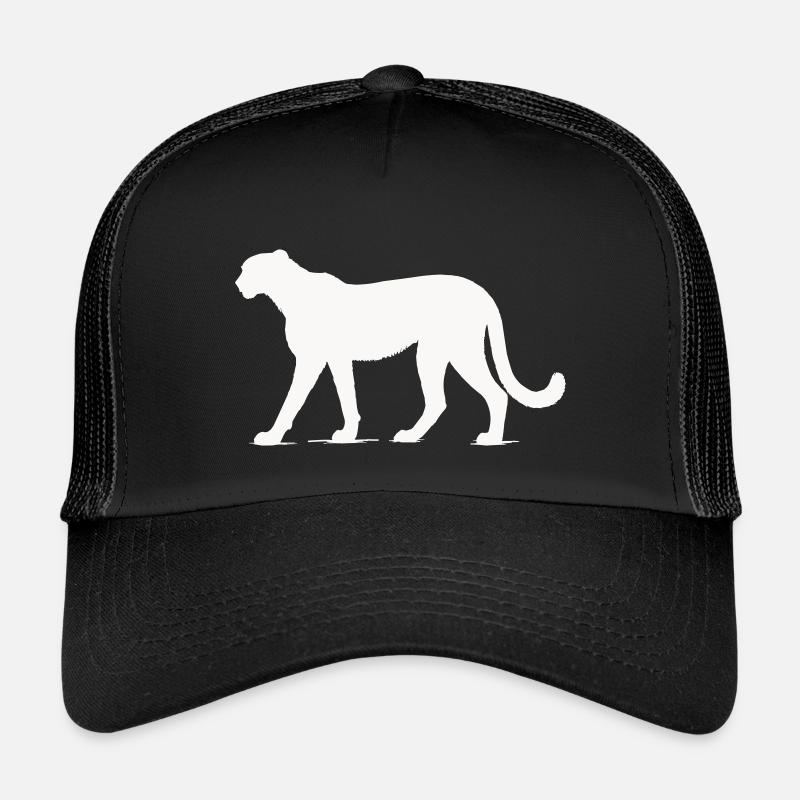 Gepard Tier  - Kinder Trucker-Cap - Schwarz/Schwarz