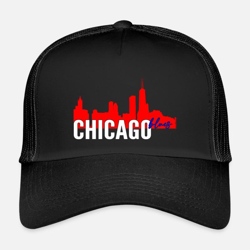 Chicago Blues - Kinder Trucker-Cap - Schwarz/Schwarz