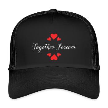 Ensemble Pour Toujours Union Amour Couple Éternel - Casquette trucker enfant - noir/noir - Devant