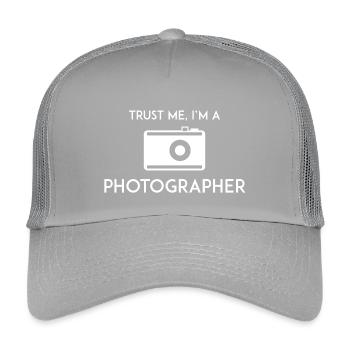 Trust Me I'm a Photographer - Kids’ Trucker Cap - light grey - Front