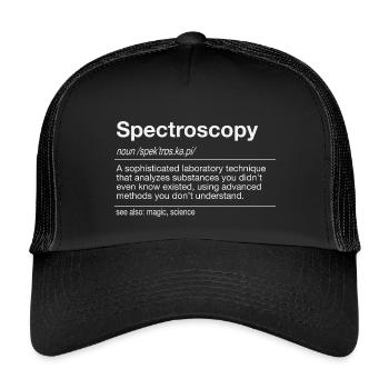 Spectre d’analyse Raman FTIR UV/VIS - Casquette trucker enfant - noir/noir - Devant