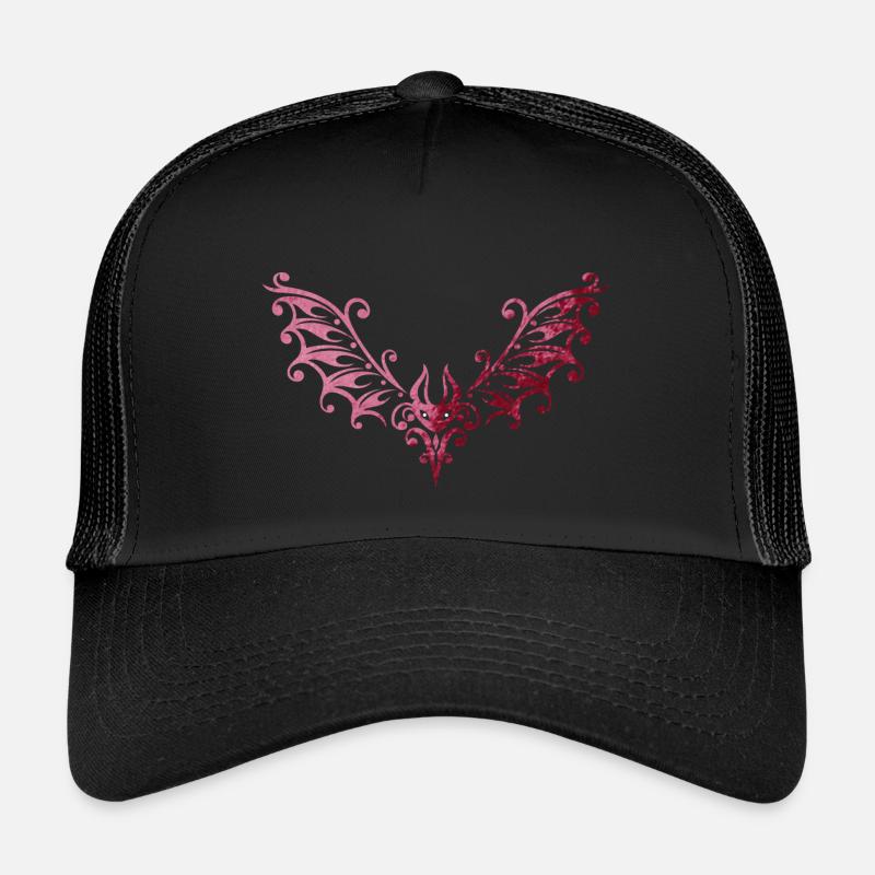 Fledermaus Fledermäuse Vampir - Kinder Trucker-Cap - Schwarz/Schwarz